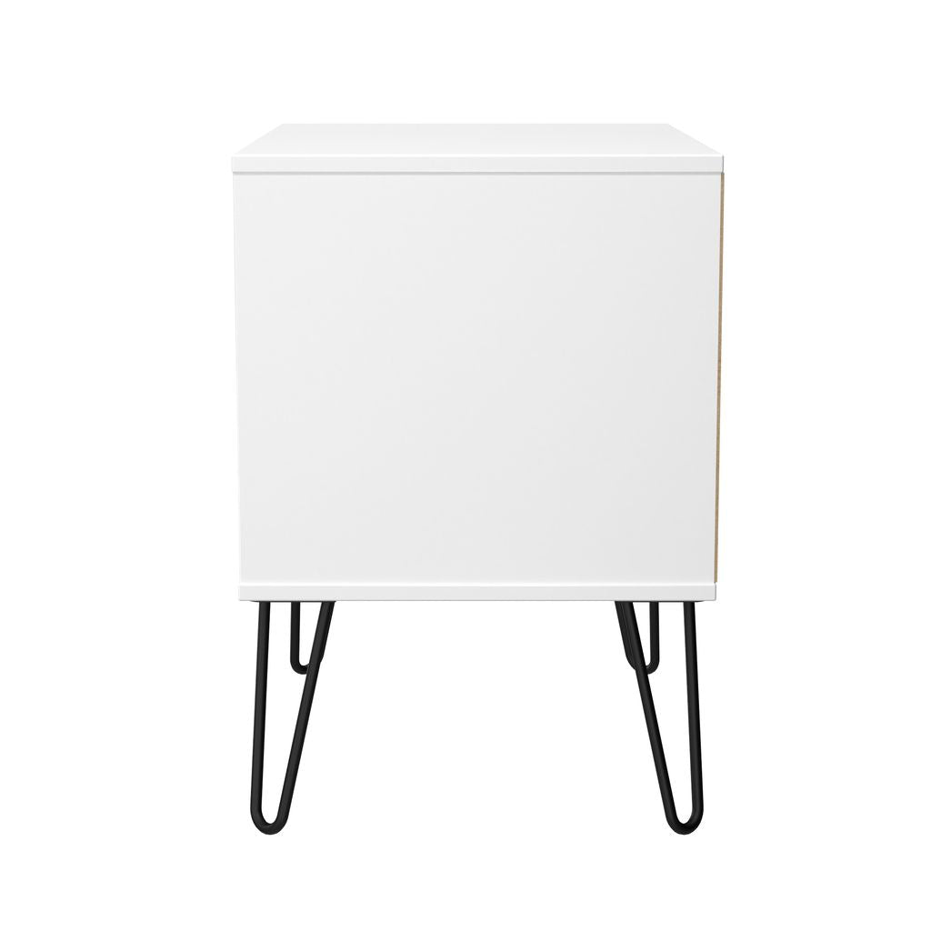 Harlequin 2 Drawer Midi Chest with Black Hairpin Legs