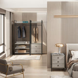 Alva Open Wardrobe with 2 Drawers 3 Piece Bedroom Set
