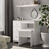 Yarmouth 3 Drawer Pedestal Vanity Desk