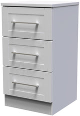 York 3 Drawer Bedside Table