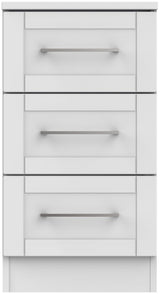 York 3 Drawer Bedside Table
