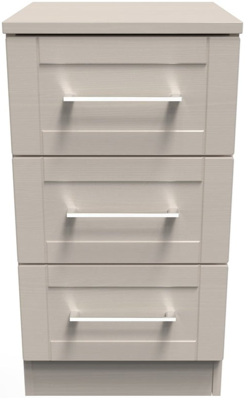 York 3 Drawer Bedside Table