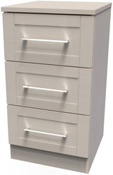 York 3 Drawer Bedside Table