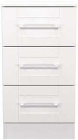 York 3 Drawer Bedside Table
