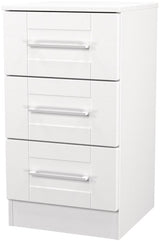 York 3 Drawer Bedside Table