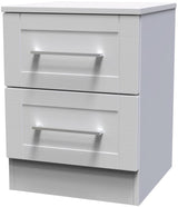 York 2 Drawer Bedside Table
