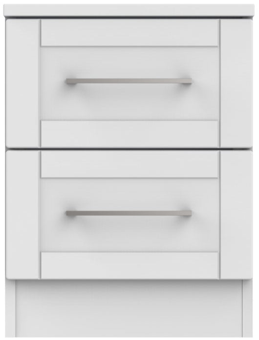 York 2 Drawer Bedside Table