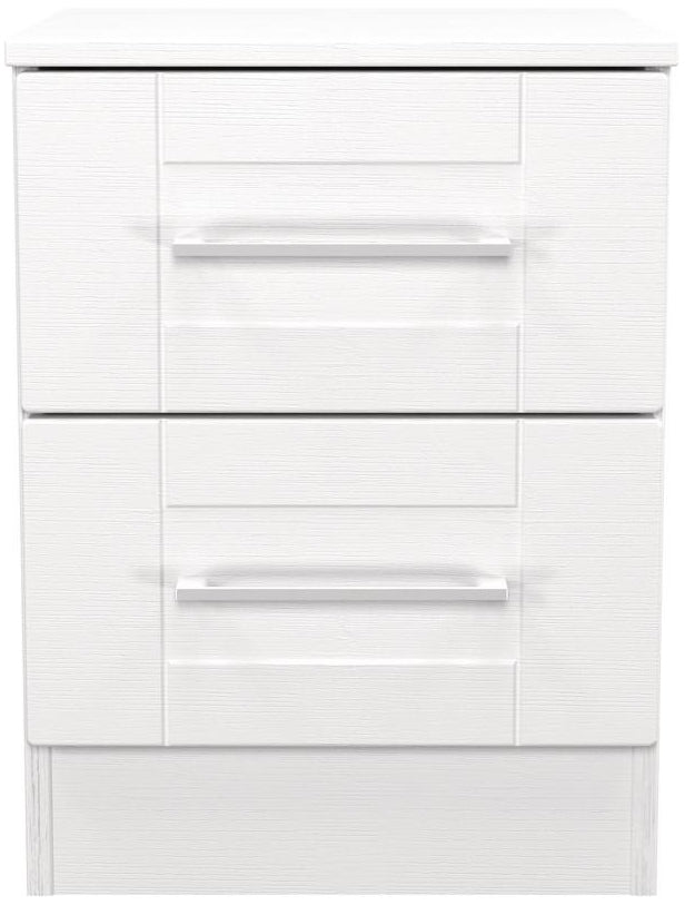 York 2 Drawer Bedside Table