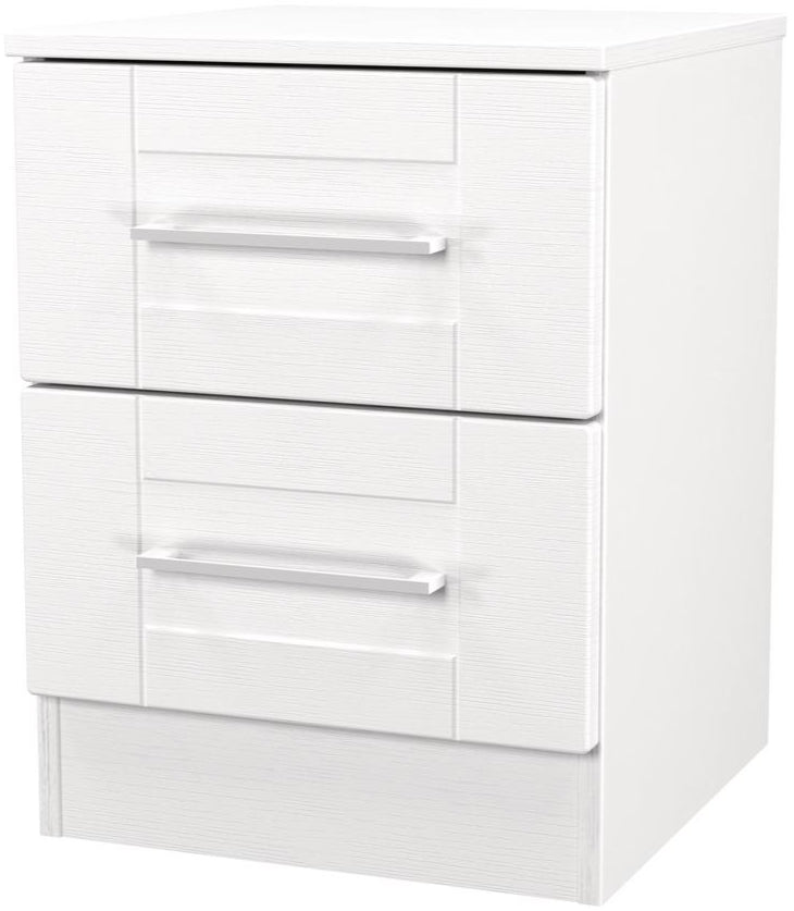 York 2 Drawer Bedside Table