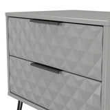 Harlequin 2 Drawer Midi Chest with Black Hairpin Legs