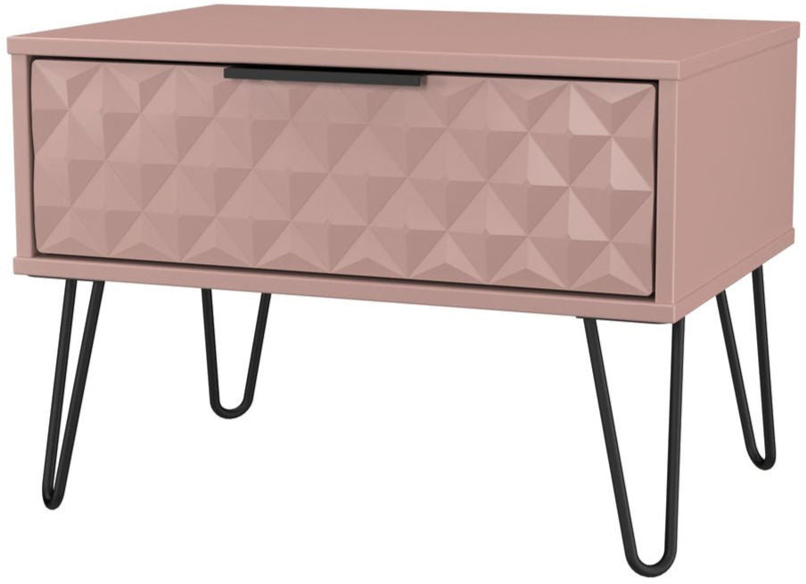 Harlequin 1 Drawer Midi Chest with Black Hairpin Legs