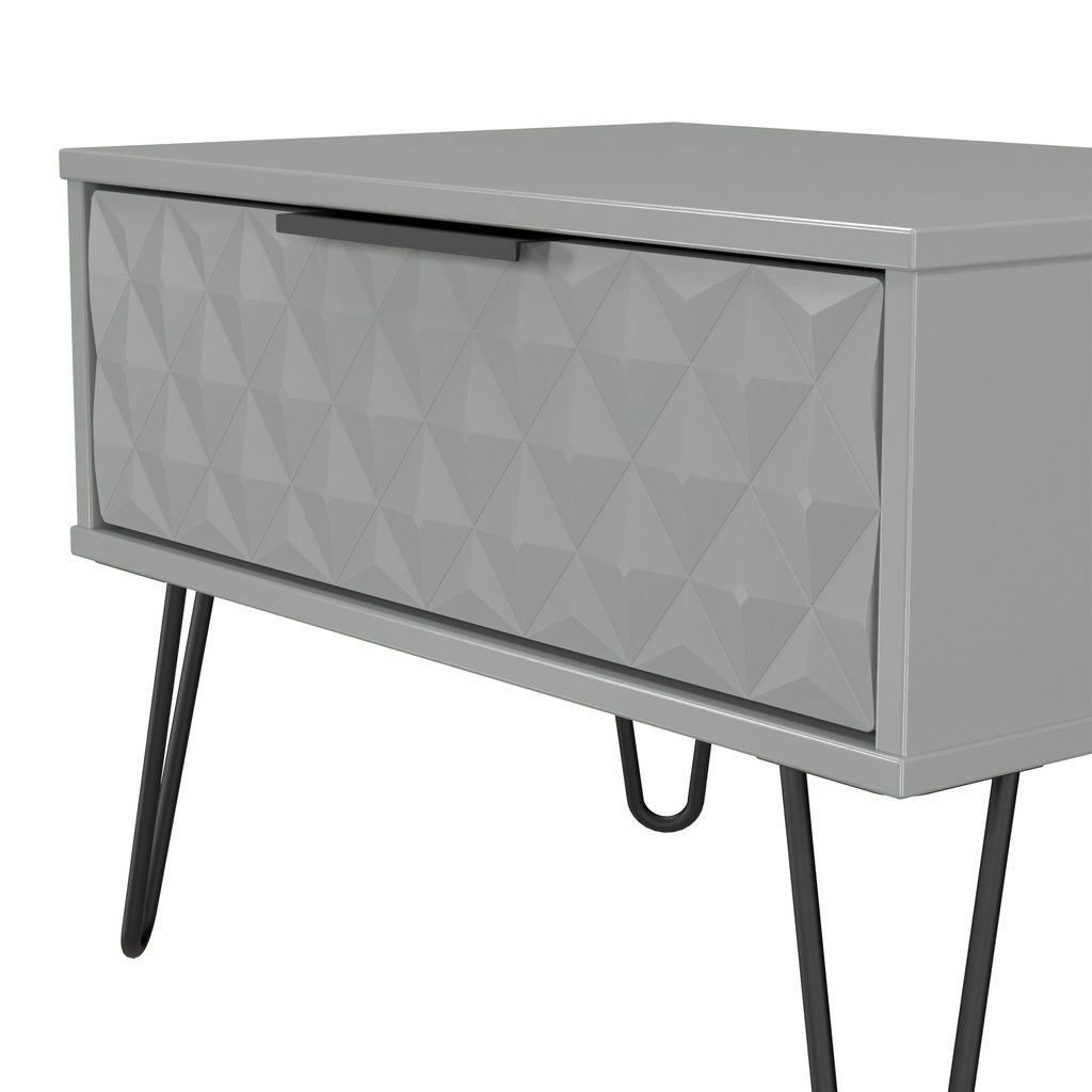 Harlequin 1 Drawer Midi Chest with Black Hairpin Legs