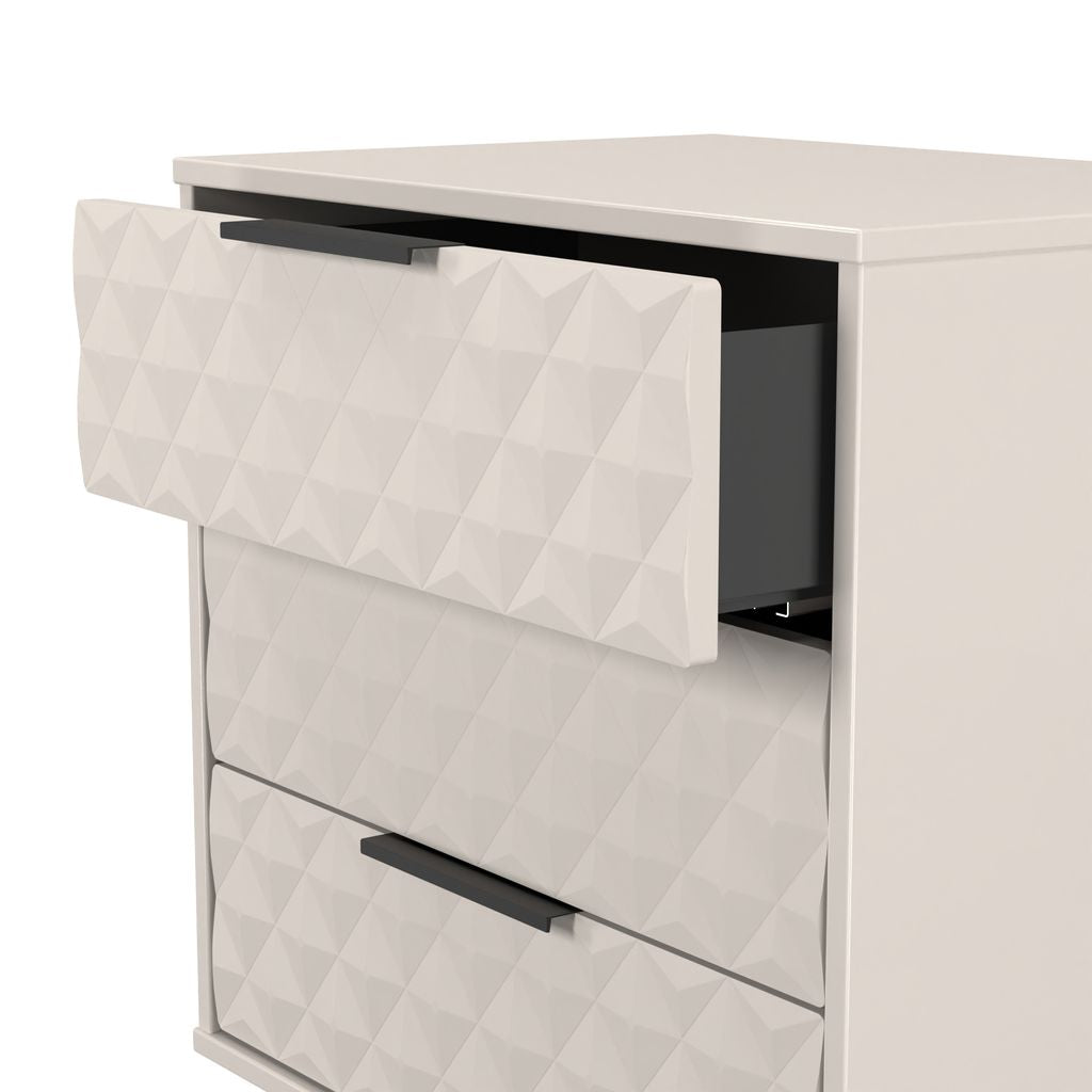 Harlequin 3 Drawer Midi Chest with Black Hairpin Legs