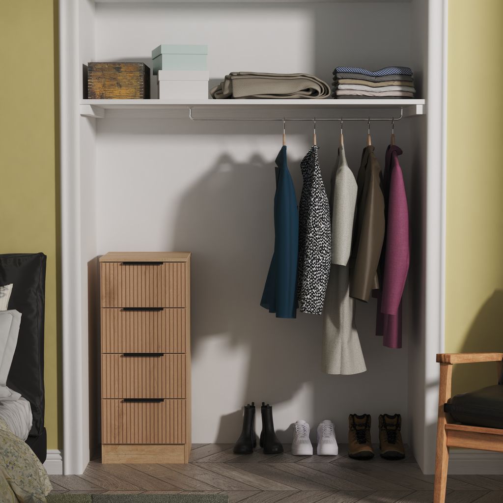 Java 4 Drawer Bedside Table