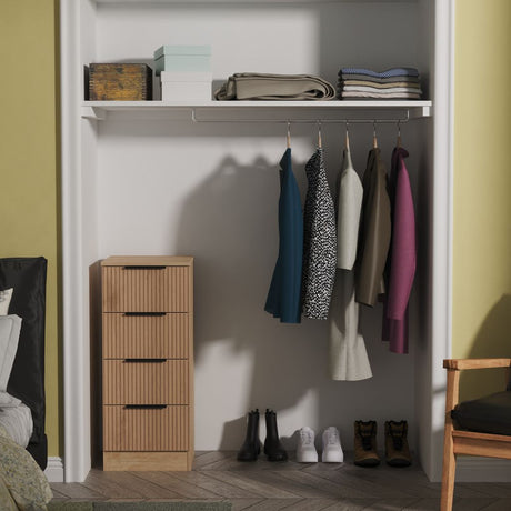 Java 4 Drawer Bedside Table