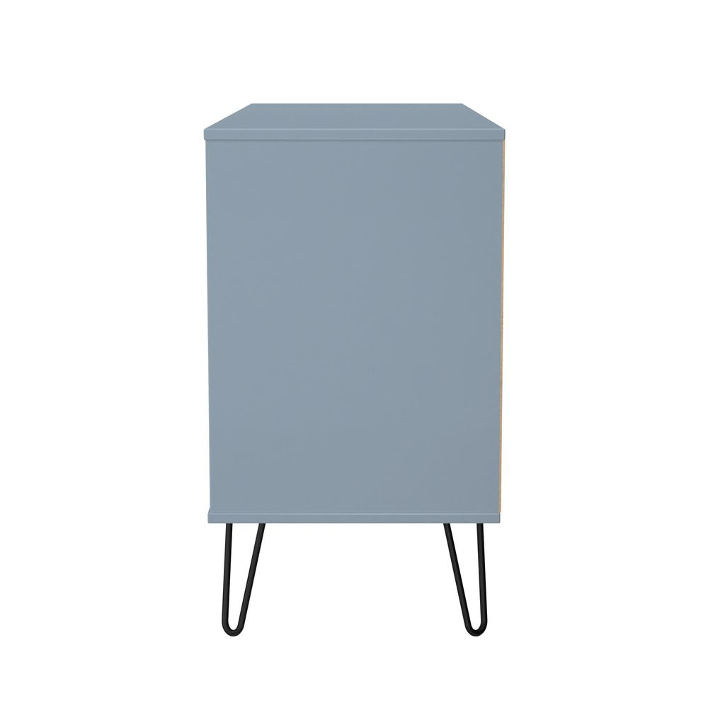 Harlequin 6 Drawer Chest with Black Hairpin Legs