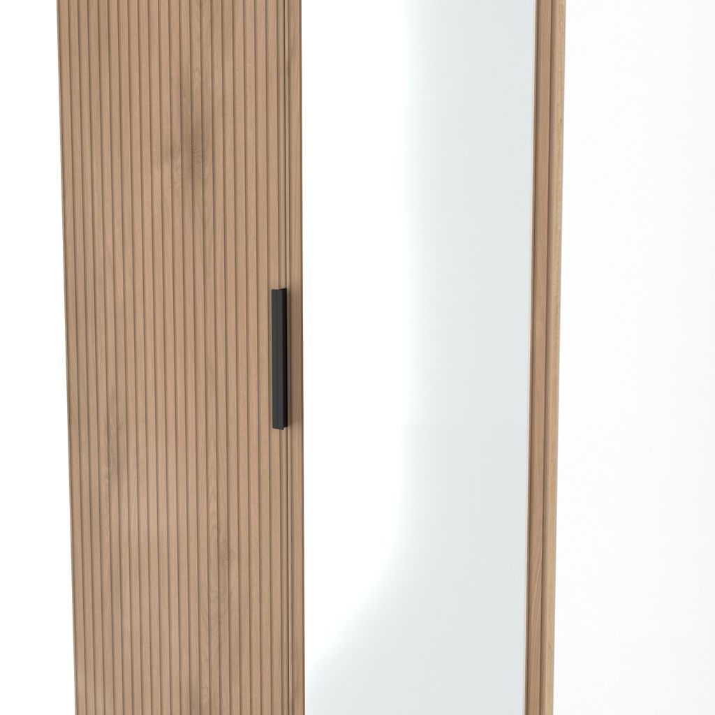 Java Tall Mirrored 2 Drawer 2 Door Double Wardrobe