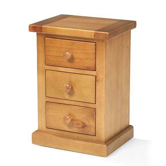 Verde Large 3 Drawer Bedside