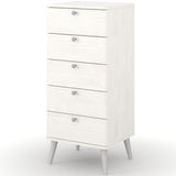 Augusta Curved 5 Drawer Narrow Tallboy Chest Dresser