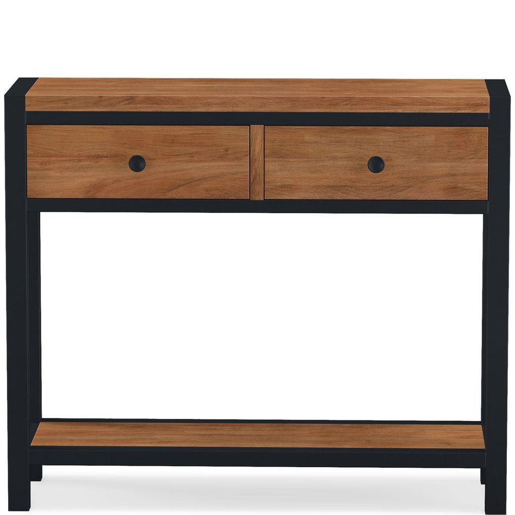 Kenai 2 Drawer Console Table with Open Shelf