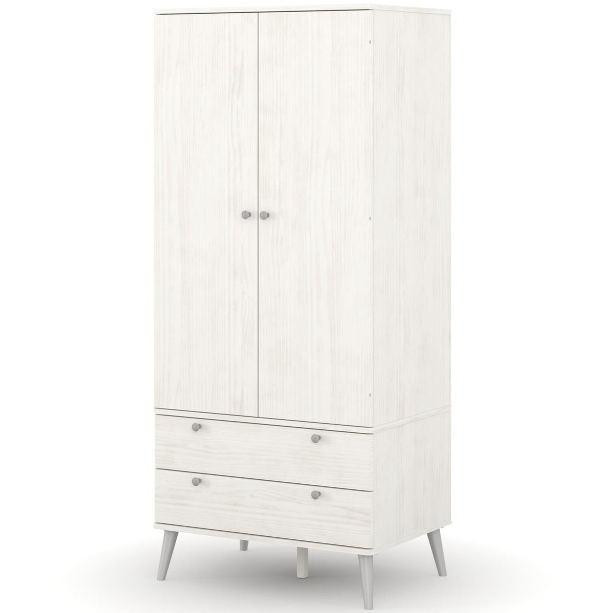 Augusta Curved 2 Drawer 2 Door Double Wardrobe