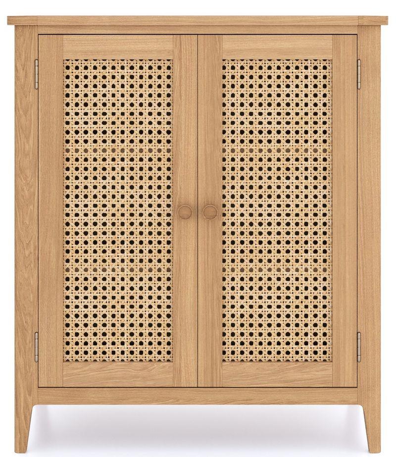 Cypress 2 Door Rattan Cabinet