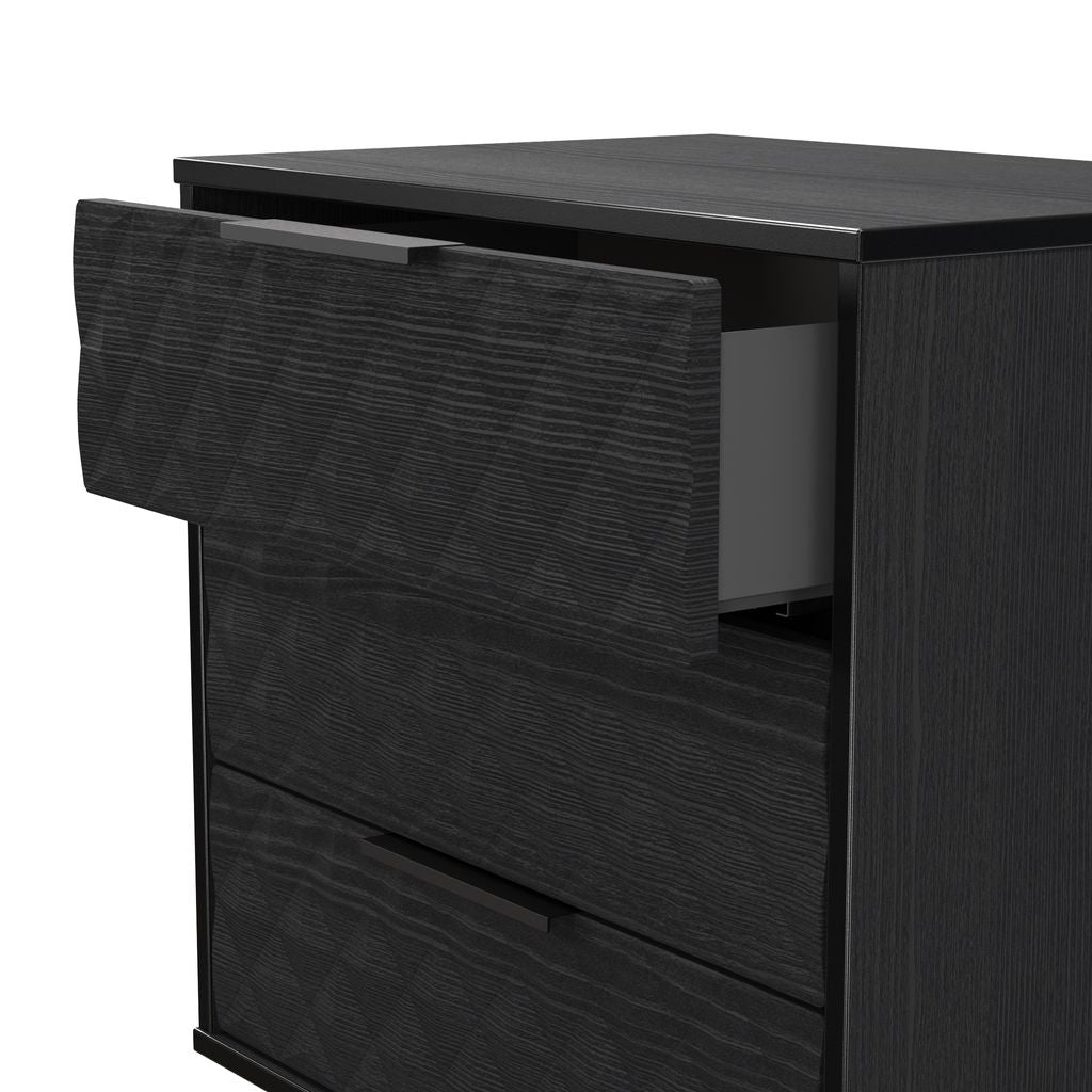 Harlequin 3 Drawer Midi Chest with Black Hairpin Legs