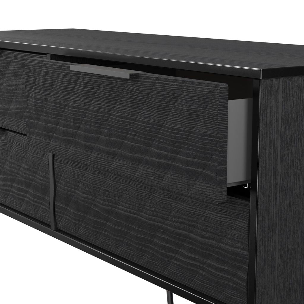 Harlequin 4 Drawer Bed Box with Black Hairpin Legs