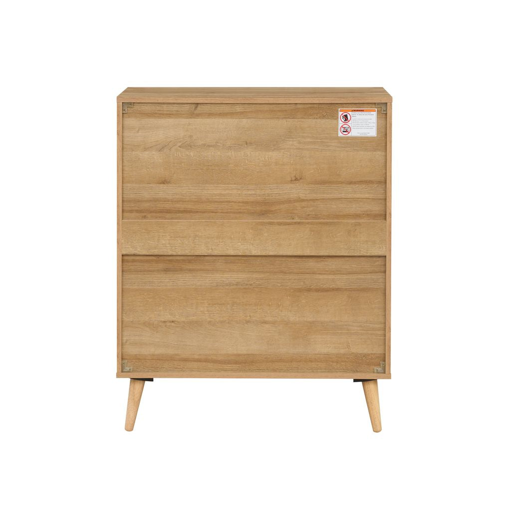Manila Rattan 3 Piece Bedroom Set with 2 Door Wardrobe, Bedside Table & Chest of 3+2 Drawers