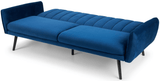 Afina 3 Seater Velvet Clic Clac Fold Down Sofa Bed - Julian Bowen