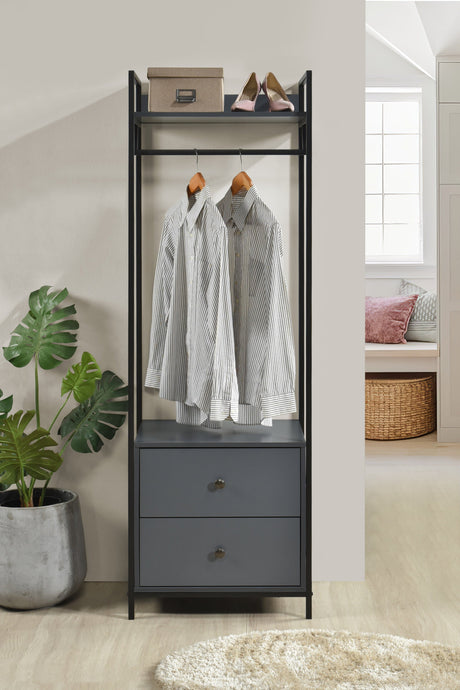 Alva Open Wardrobe with 2 Drawers - Swish Furniture