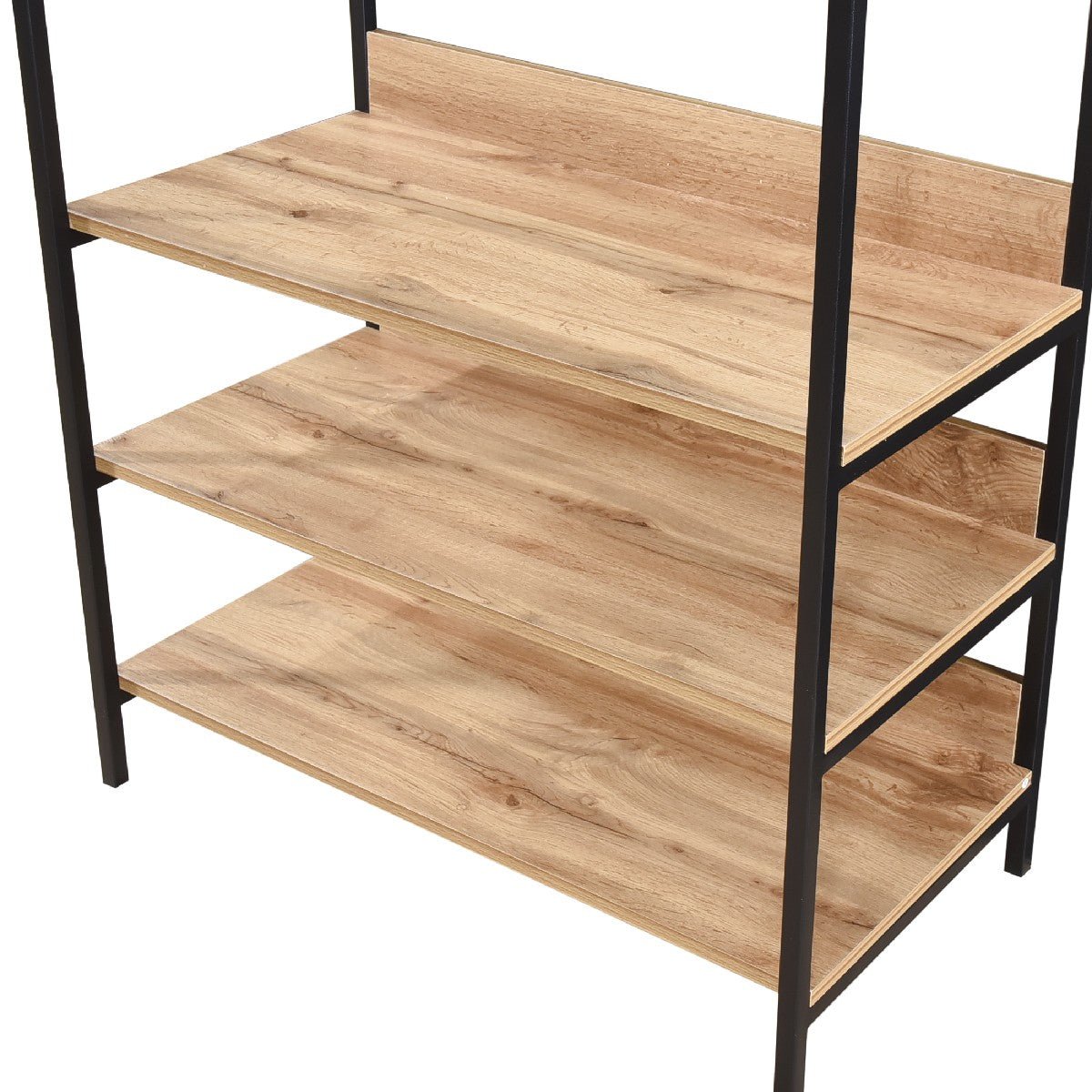 Alva Open Wardrobe with Clothes Rail & 4 Shelves – Own Furniture