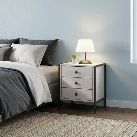 Alva 3 Drawer Bedside Table