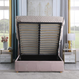 Amelia Velvet Storage Ottoman Bed - Seconique