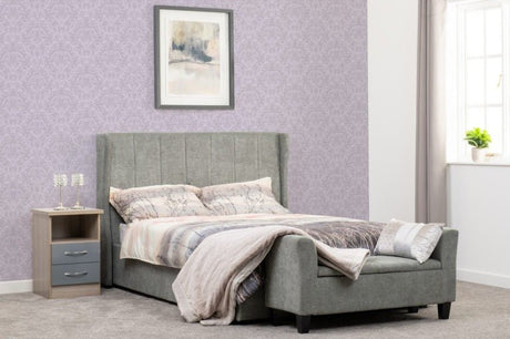 Amelia Velvet Storage Ottoman Bed - Seconique