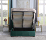 Amelia Velvet Storage Ottoman Bed - Seconique
