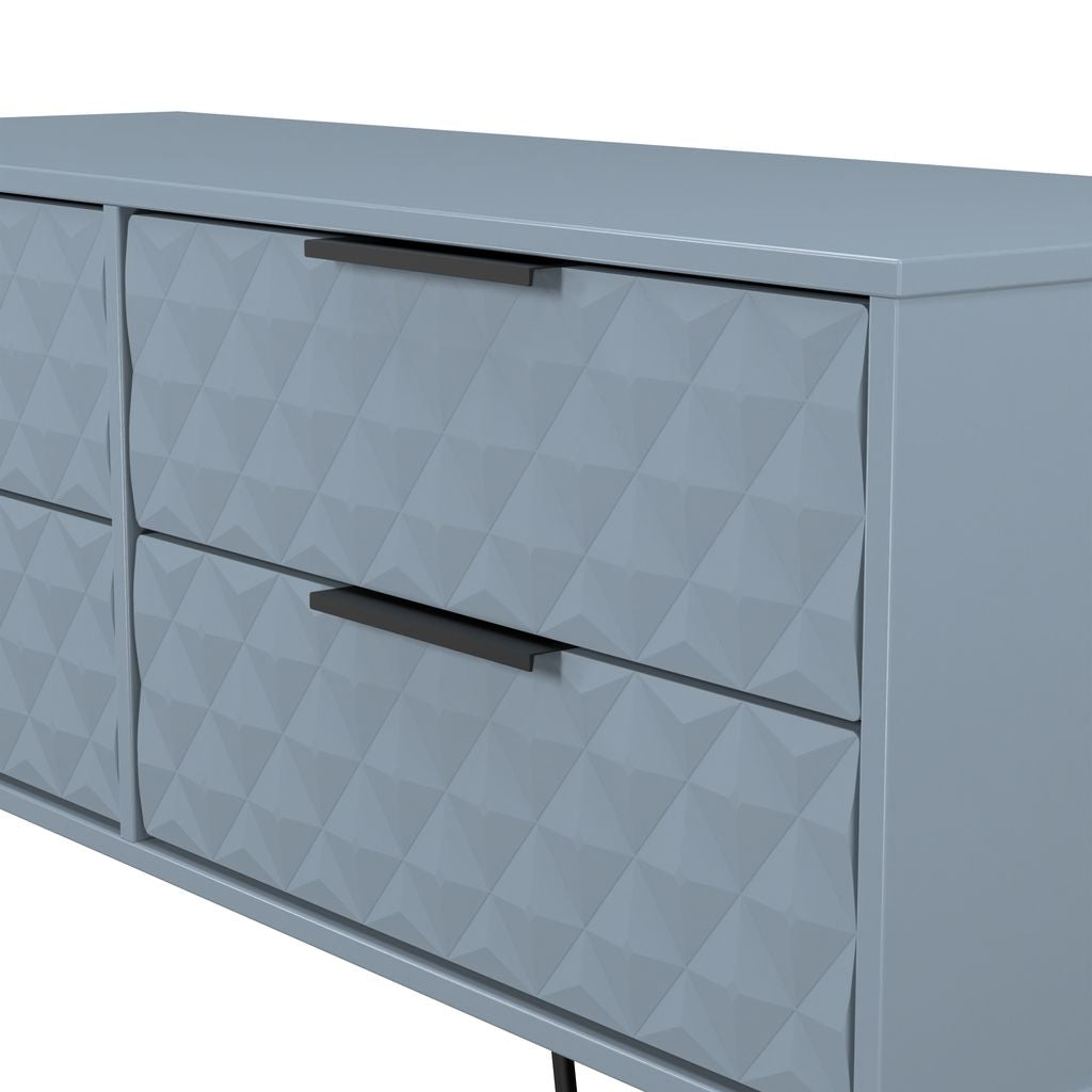 Harlequin 4 Drawer Bed Box with Black Hairpin Legs