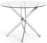 Anderson Glass Top Round Dining Table - Julian Bowen