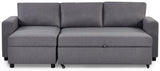 Angel Linen Fabric Chaise Sofa Bed - Julian Bowen