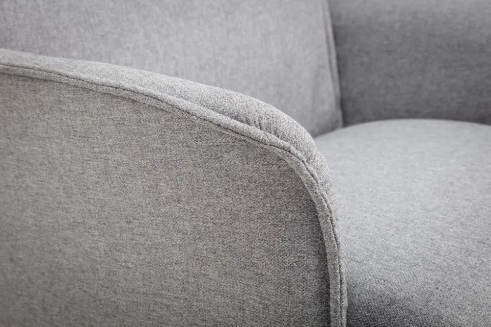 Aria Linen Recliner and Stool With Chrome Base - Julian Bowen