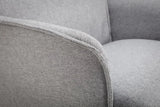 Aria Linen Recliner and Stool With Chrome Base - Julian Bowen