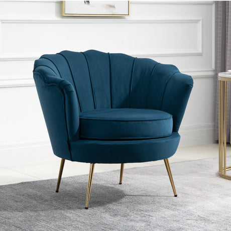 Ariel Retro Chair with Gold Legs - Birlea