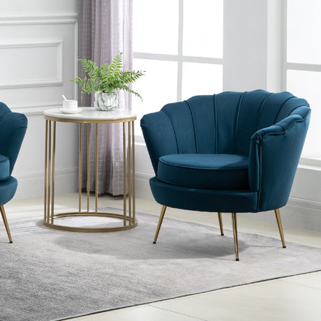 Ariel Retro Chair with Gold Legs - Birlea