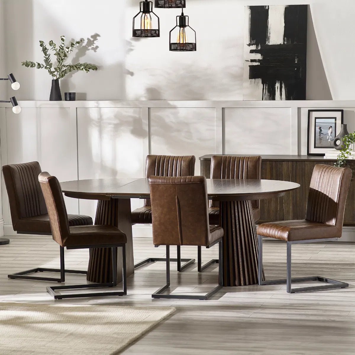 Arya Round Extending Dining Table - Julian Bowen