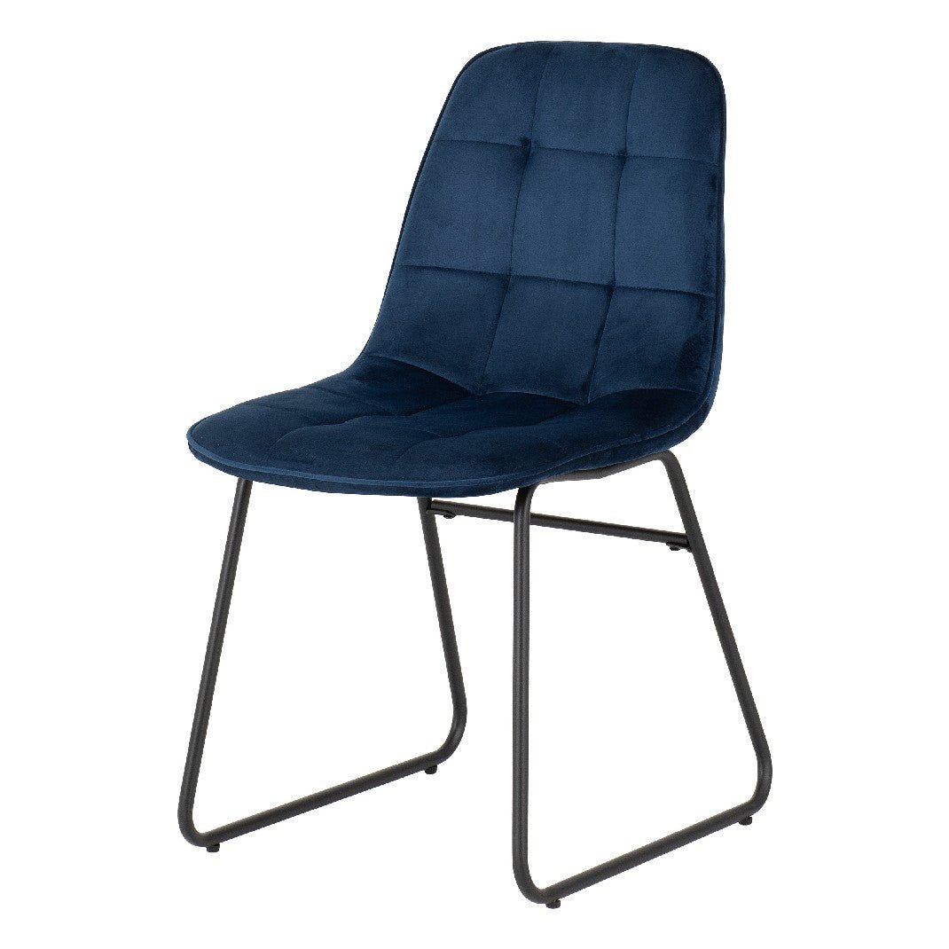 Athens Dining Set with 4 Lukas Velvet Chairs - Seconique