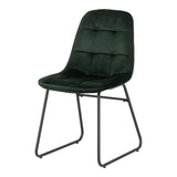 Athens Dining Set with 4 Lukas Velvet Chairs - Seconique