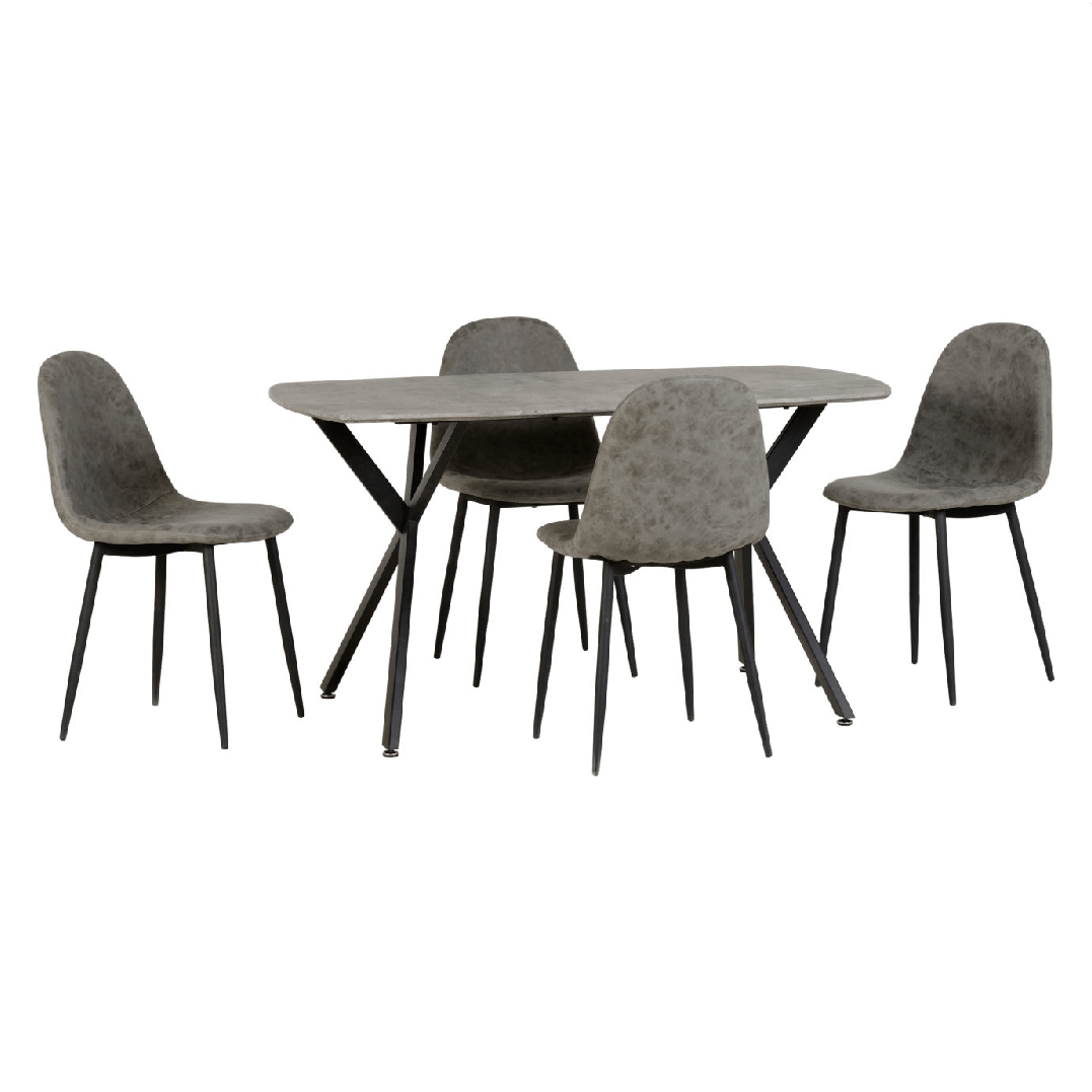 Athens Dining Table Set with 4 Chairs - Seconique