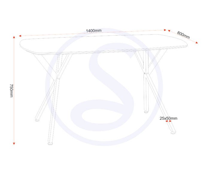 Athens Dining Table Set with 4 Chairs - Seconique