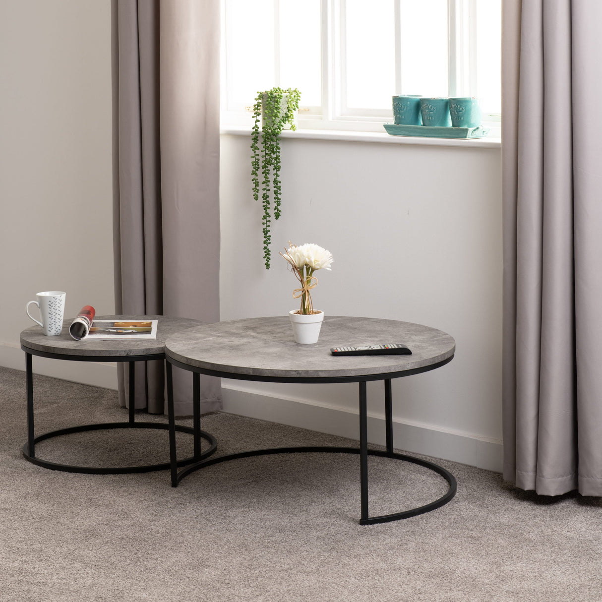 Athens Round Coffee Table Set - Seconique