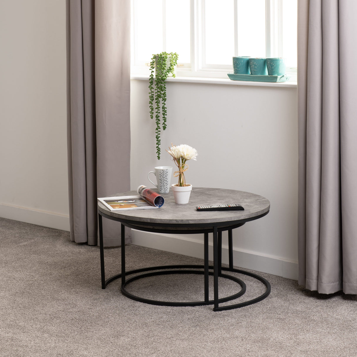 Athens Round Coffee Table Set - Seconique